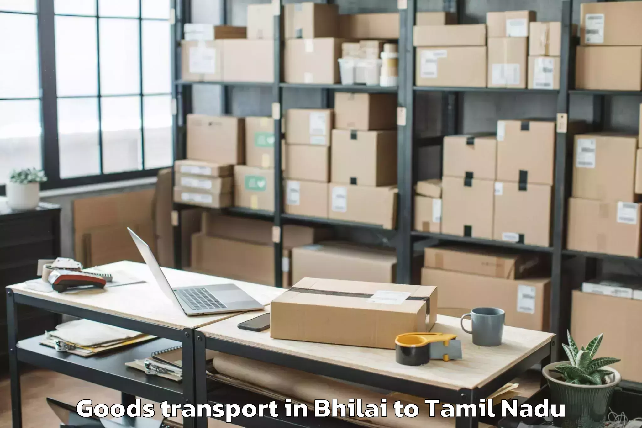 Reliable Bhilai to Manavalakurichi Goods Transport